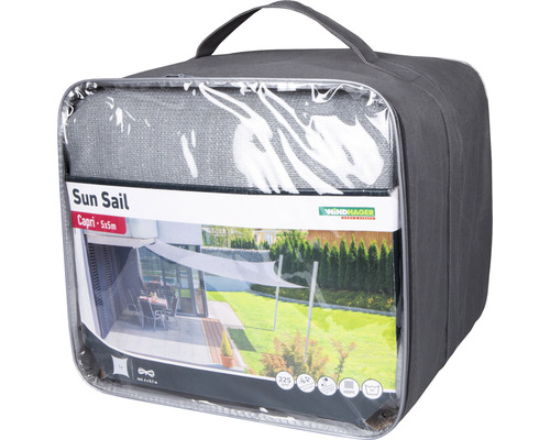 Windhager zonnescherm Capri 5x5 meter in draagtas