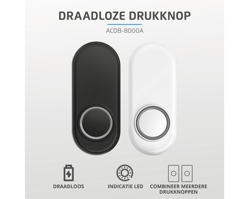 Twee draadloze deurbel drukknoppen