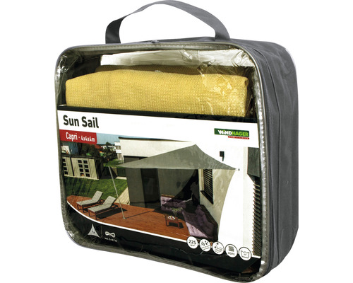 Windhager zonnezeil Capri 4x4x4 meter in draagtas