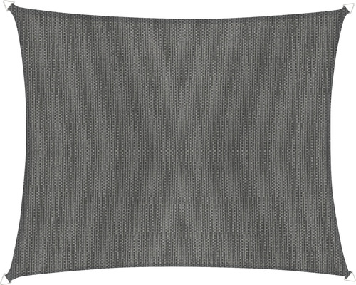 Rechthoekig zonnescherm van stof met metalen ogen in de hoeken