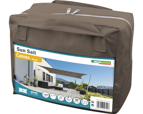 Windhager zonnescherm Cannes 3 x 4 meter in verpakking