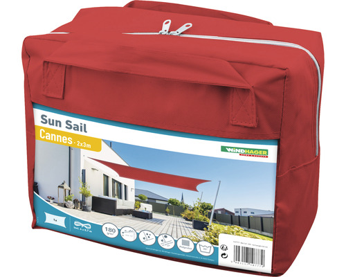 Verpakte rechthoekige zonwering Cannes 2x3 meter