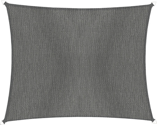 Grijs, rechthoekig zonnescherm met bevestigingsogen