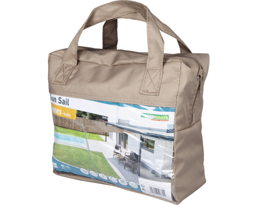 Verpakte Mindhager zonwering met handgrepen