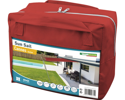 Verpakking van het Windhager zonnescherm Cannes, 4x4 meter