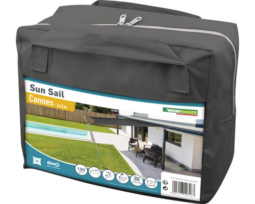 Verpakking van het zonnescherm Cannes 3x3 meter