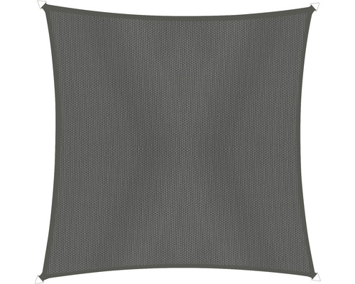Vierkant schaduwdoek van stof met bevestigingsringen aan de hoeken