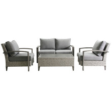 Tuinmeubelset met bank, twee stoelen en tafel