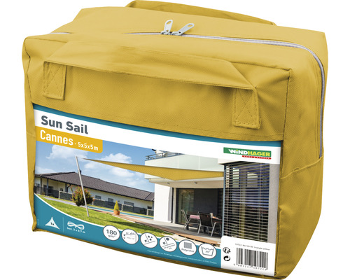 Windhager zonnezeil Cannes 5x5x5 meter in verpakking