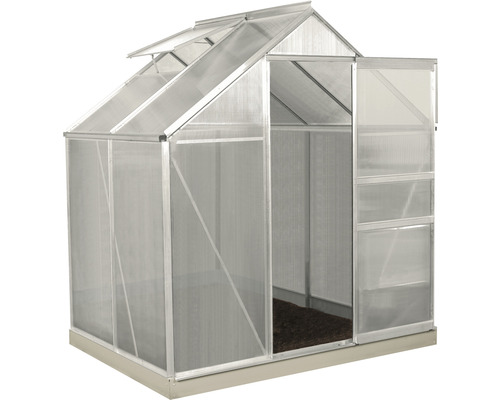 Tuinkas met aluminium frame en polycarbonaat platen