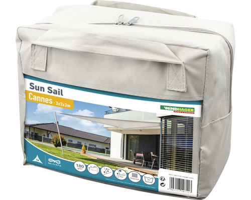 Verpakte Windhager Cannes zonwering met afmetingen 3 x 3 x 3 meter