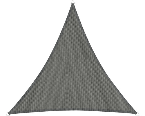 Driehoekig zonnescherm van stof met bevestigingsogen