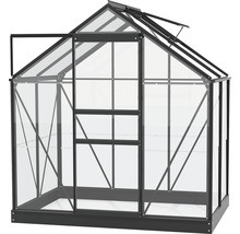 VITAVIA Tuinkas Planet 2500 veiligheidsglas 3 mm zwart, 195x131x207 cm