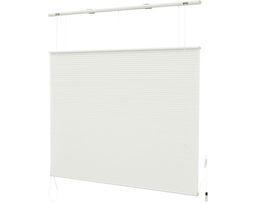 Wit plisségordijn voor raamdecoratie en zonwering