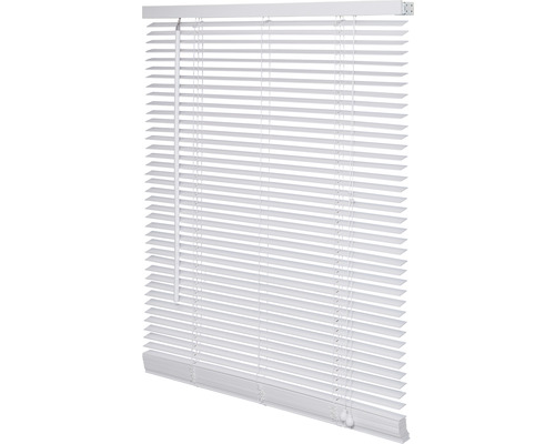 Jaloezie met horizontale lamellen en trekkoorden