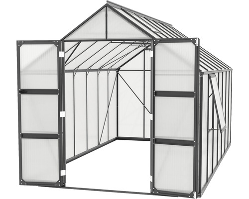 Tuinkas met open deuren voor de tuin