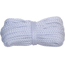 Witte nylon touw, gebundeld.