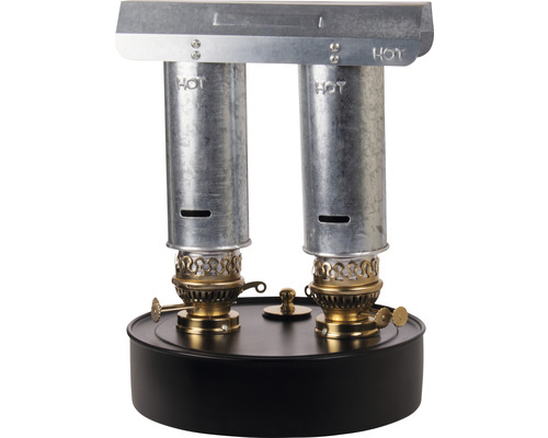 Dubbele petroleumstel van metaal