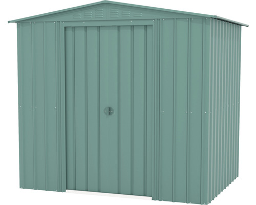 Metalen tuinhuis met een deur