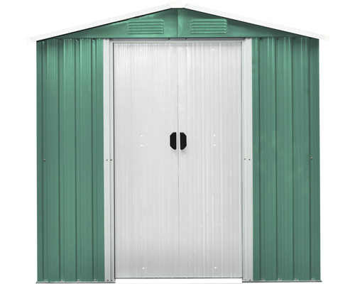 Metalen tuinhuis met dubbele deur