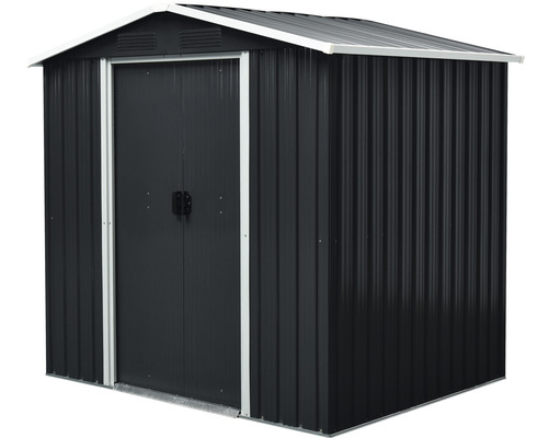 Metalen tuinhuis met dubbele deur