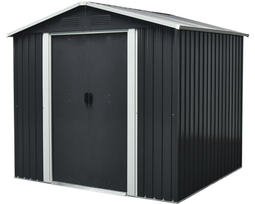 Metalen tuinhuis met dubbele deur