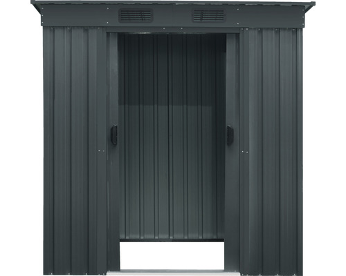 Metalen tuinhuis met schuifdeuren