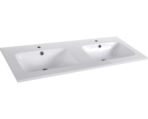 Wastafelblad met twee waskommen