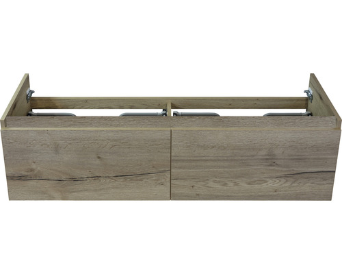 Wastafelonderkast met twee deuren in houtlook