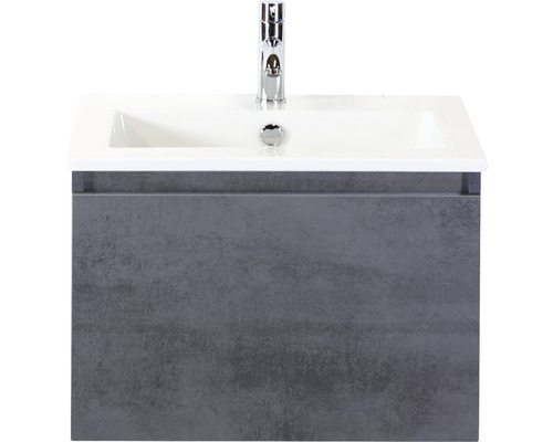 SANOX Badkamermeubel met wastafel Frozen 61x42x46 cm beton antraciet