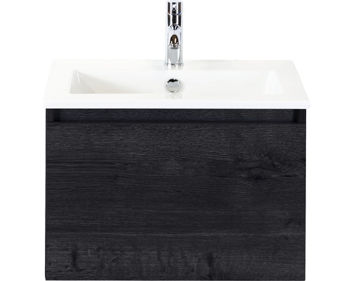 SANOX Badkamermeubelset Frozen met wastafel 61 cm black oak