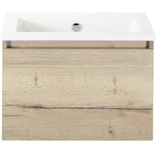 SANOX Badkamermeubelset Frozen met wastafel 61 cm natuur eiken