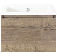 SANOX Badkamermeubelset Frozen met wastafel 61 cm tabacco
