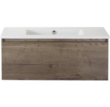 SANOX Badkamermeubelset Frozen met wastafel 101 cm tabacco