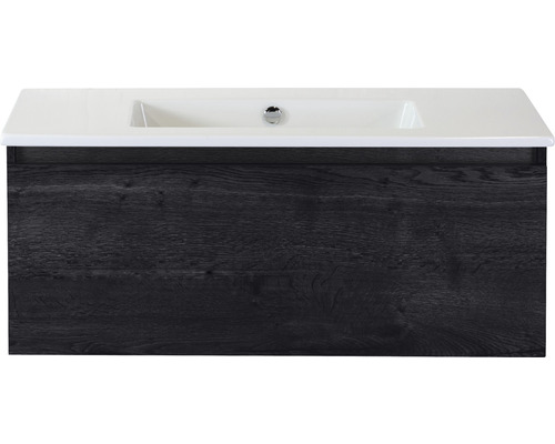 SANOX Badkamermeubelset Frozen met wastafel 101 cm black oak