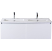 SANOX Badkamermeubelset Frozen met wastafel met twee kraangaten 121 cm wit
