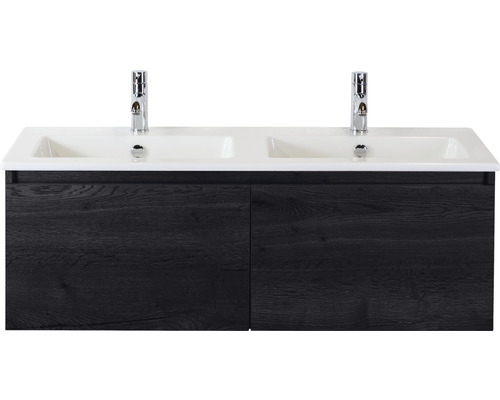 SANOX Badkamermeubelset Frozen met wastafel 121 cm black oak