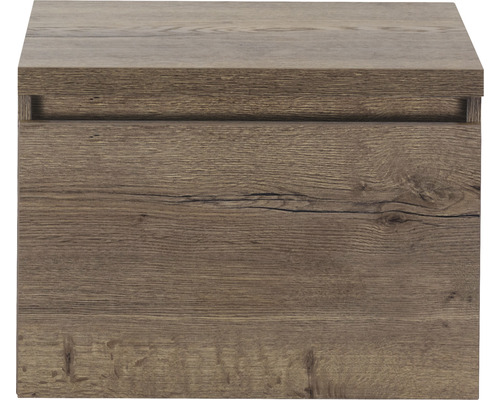 SANOX Badkamermeubelset Frozen met wastafelblad 43,6x60x45 cm tabacco Wastafelonderkast met houten decor