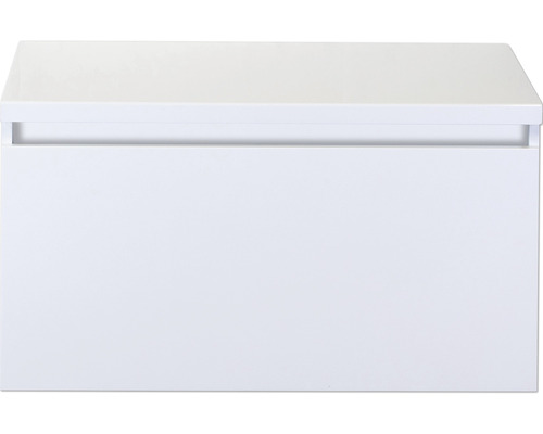 SANOX Badkamermeubelset Frozen met wastafelblad 43,6x80x45 cm wit hoogglans Witte wastafelonderkast voor de badkamer