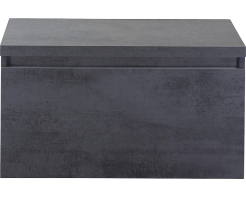 SANOX Badkamermeubelset Frozen met wastafelblad 43,6x80x45 cm beton antraciet Wastafelonderkast met lade