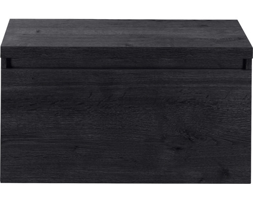 SANOX Badkamermeubelset Frozen met wastafelblad 43,6x80x45 cm black oak