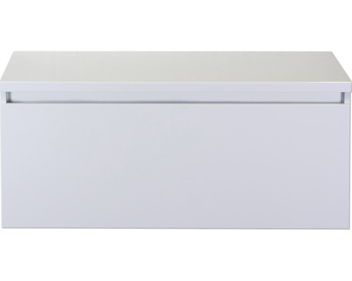 SANOX Badkamermeubelset Frozen met wastafelblad 43,6x100x45 cm wit hoogglans Wastafelonderkast met lade