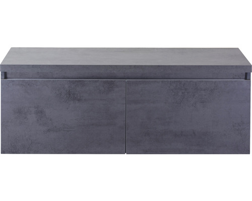 SANOX Badkamermeubelset Frozen met wastafelblad 43,6x120x45 cm beton antraciet Wastafelonderkast met twee deuren