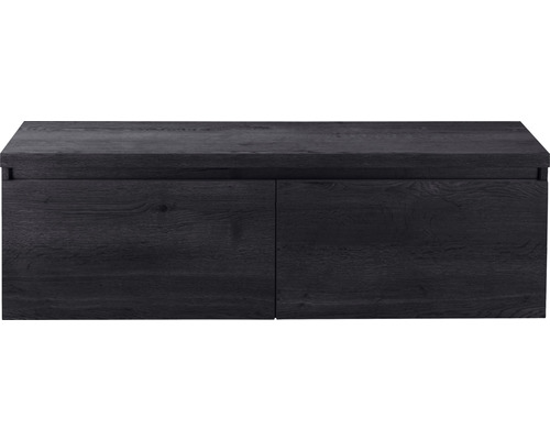 SANOX Badkamermeubelset Frozen met wastafelblad 43,6x140x45 cm black oak