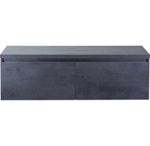 SANOX Badkamermeubelset Frozen met wastafelblad 43,6x140x45 cm beton antraciet