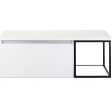 Wit onderkast met zwart metalen frame