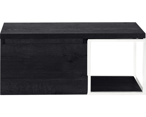 SANOX Badkamermeubelset Frozen met wastafelblad 43,6x100x45 cm black oak