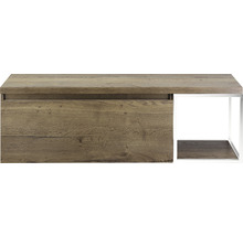 Houten wastafelonderkast met open schap