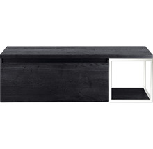 SANOX Badkamermeubelset Frozen met wastafelblad 43,6x140x45 cm black oak