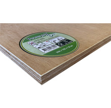 Houten plaat met afmetingen 244 x 122 x 1,8 cm